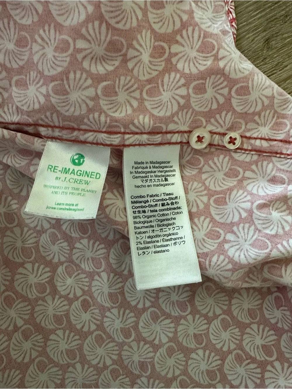 J.Crew Secret Wash Organic Cotton Resort Shirt Vacation